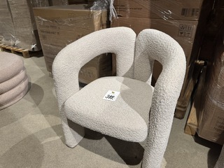 Stoel, Lena, bouclé zand